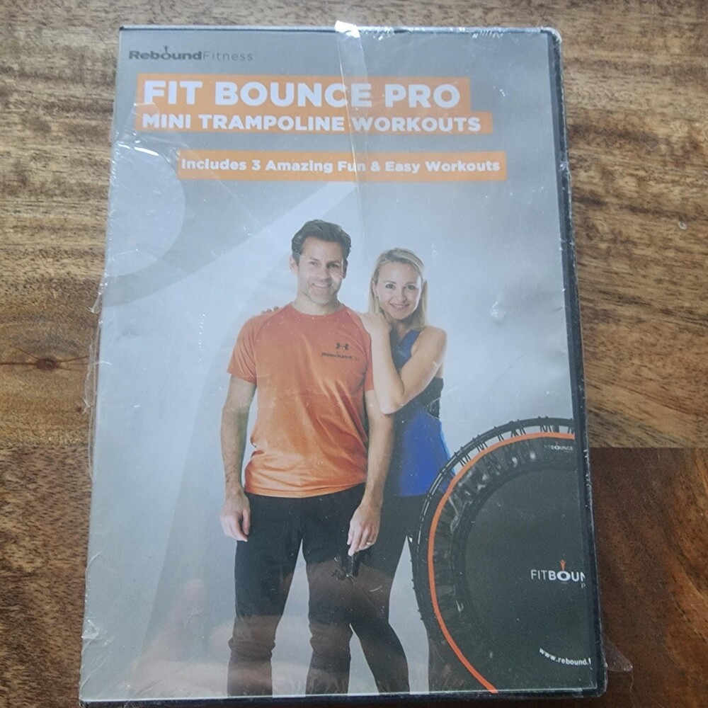 Rebound Fitness Fit Bounce Pro: Mini Trampoline Workout DVD - Orange/Black